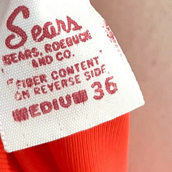 Vintage 60’s Sears mod orange cream lace chemise slip nightie & panties set - Picture 8 of 11